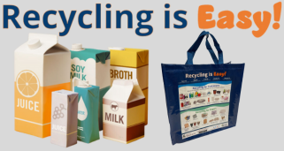 Photo of Dysart's Reusable Recycling Bag with Food and Beverage Cartons